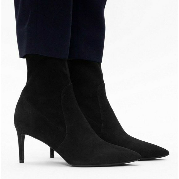 Stuart Weitzman Black Ankle Boots - Picture 3 of 9